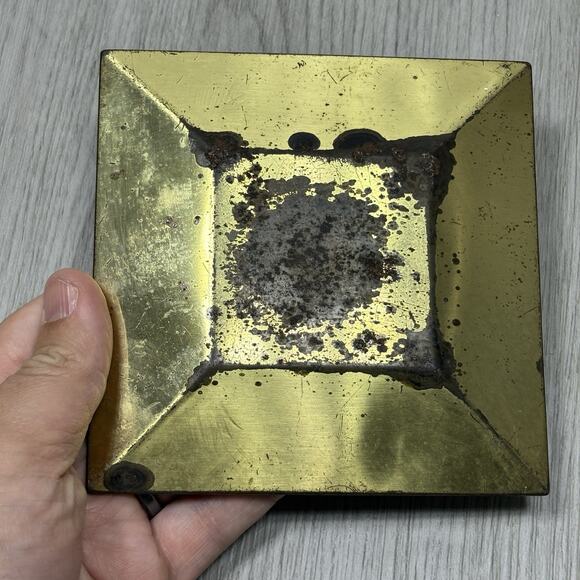 Vintage Mosaic Tile Mid Century Square 5” Ashtray Trinket Ring Dish Tray MCM - Picture 6 of 8